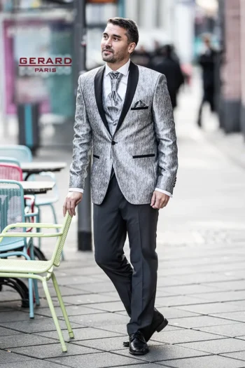 Groom’s Silver Grey Wedding Suit - Berlin by Gerard Paris
