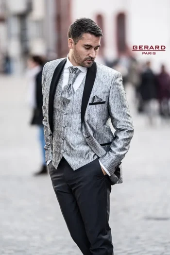 Berlin” Silver-Grey Groom’s Suit by Gerard Paris