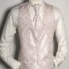 Wedding Waistcoat BF-PINK in pink with floral paisley pattern and matching cravat