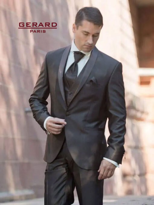 Lisbon Wedding Suit – Brown Slim Fit Tuxedo for Grooms