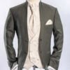 Wedding Suit “Rio Verde” in Emerald Green with Double-Breasted Cream Vest