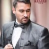 Jakarta Wedding Tailcoat – Silver Grey Brocade Tailcoat for Grooms