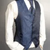 Milano Midnight Blue Waistcoat with Ascot Tie