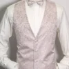 Wedding waistcoat in rose with intricate paisley pattern by Gerard Paris (Art Nr 90).
