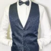 “Gerard Paris Midnight Blue Wedding Vest with Matching Bow Tie